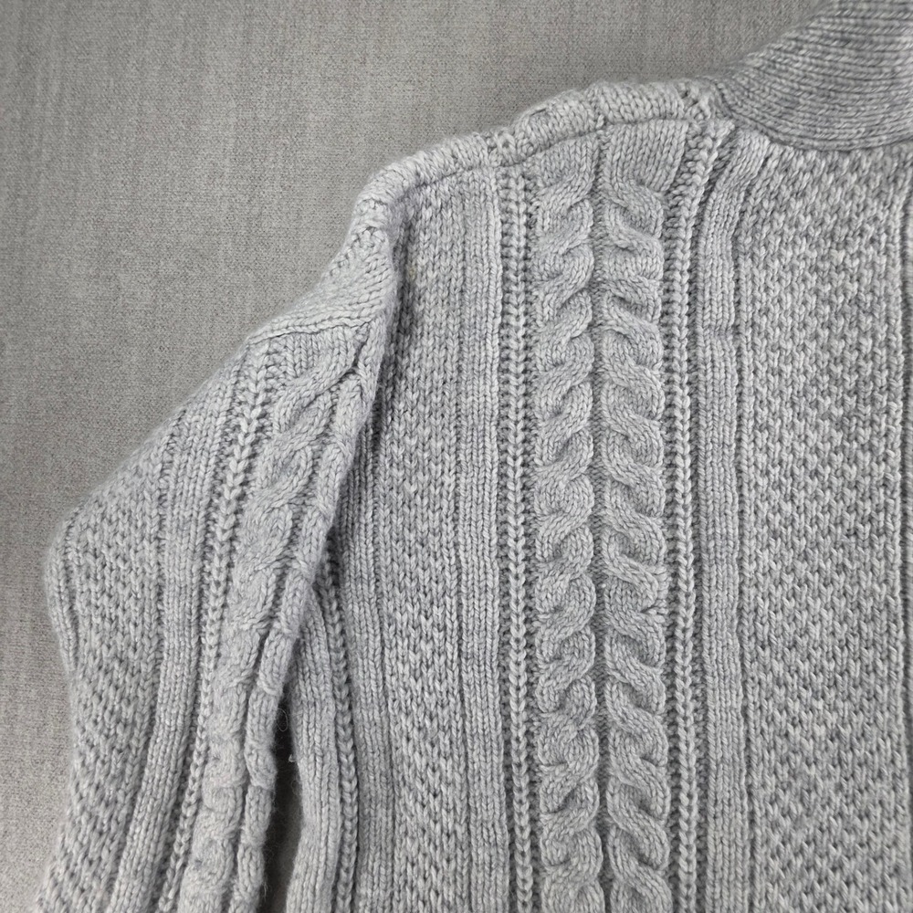 GAP Cardigan Womens XS Heather Grey Cable Knit Open Front Sweater S/352721-01 - Picture 12 of 16